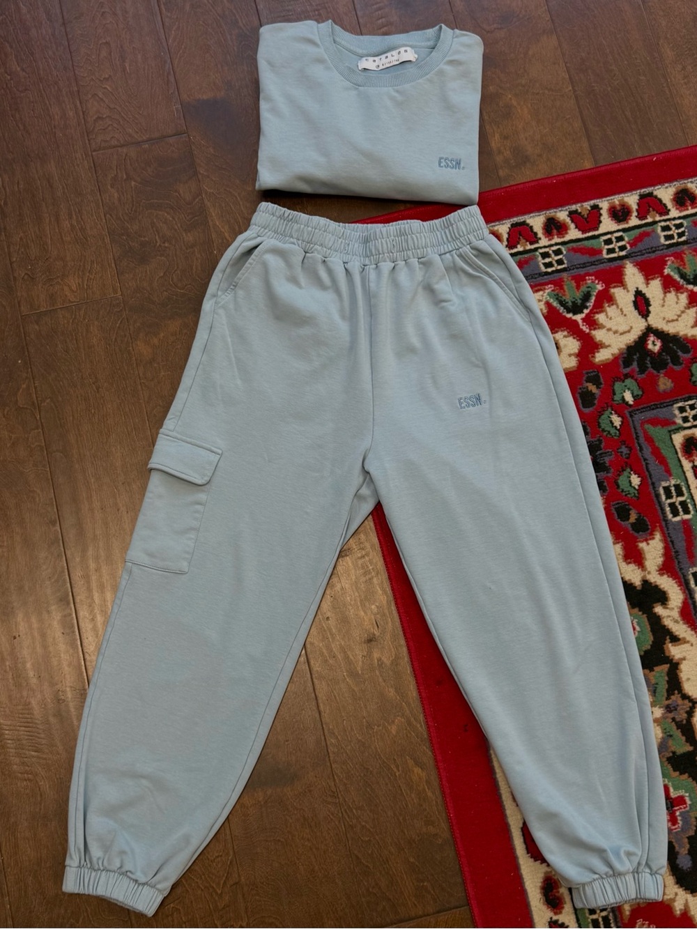 Catalog “Essn” Women's Light Blue Cargo Jogger Set